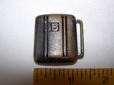 Vintage HICKOK BELT BUCKLE SILVER PLATE BRONZE monogram B