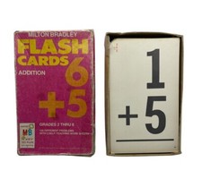Play  Learn ADDITION Flash Cards Grades 2 - 6 Original Box  Work Sheet 1975