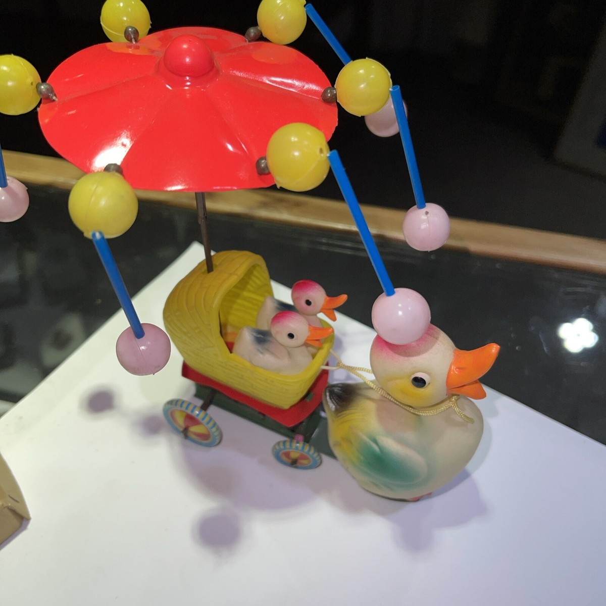 Duck Merry Go Round Mechanical Made in Japan original Box Working