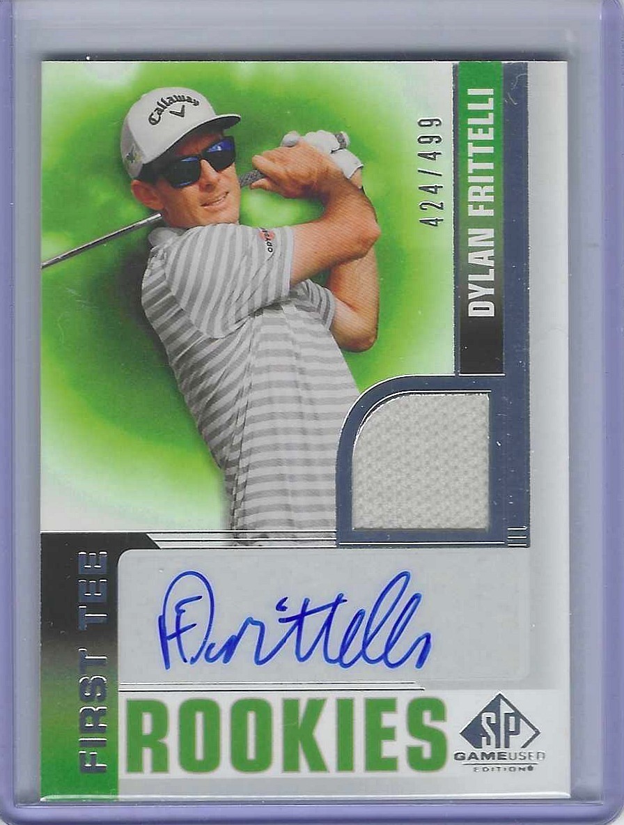 DYLAN FRITTELLI  "ROOKIE"  2021 UD SP FIRST TEE GAME USED AUTO  #53 / 424-499