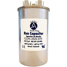 Appli Parts Dual Run Capacitor for ac 25+5 Mfd uF (microfarads) 370VAC CBB65 Rou