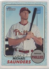 2017 Topps Heritage High Number Blue Border Michael Saunders #594 0c6