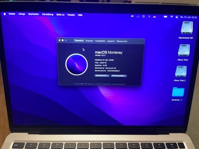 Apple MacBook Air 13 Zoll (256GB SSD, M1, 8GB) Laptop - Space Grau