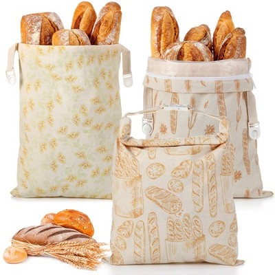 3 Pack Beeswax Bread Bags for Sourdough & Homemade Bread 17 x 13'' XL Reusabl...