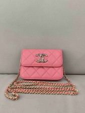 Chanel 21C Wallet On Chain Bag Pink Lambskin Crystal CC Gold HW [Duties Paid]