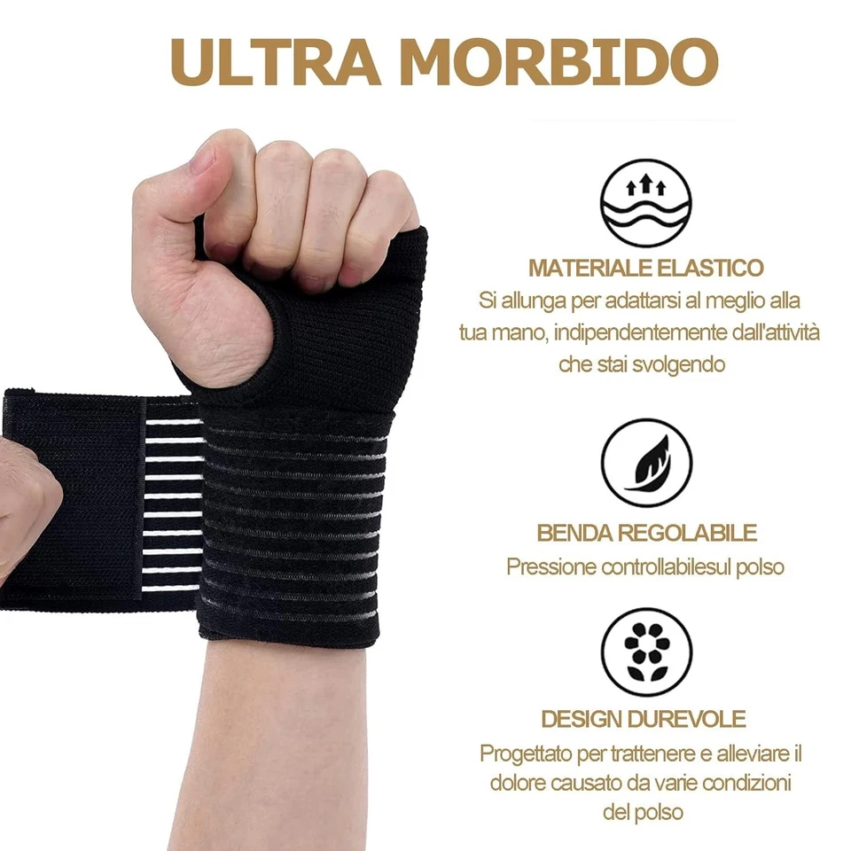 XOPOZON 4 Stück Handgelenkbandage Elastisch mit Klettverschluss Sport Fitness