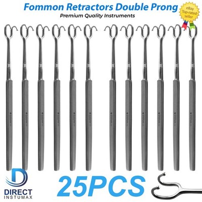 Fomon Double Prong Skin Hook Retractor Ball Tip 16cm ENT Instrument