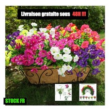Fleurs artificielles extérieur résistantes UV lot pour tombe balcon jardin