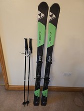 Fischer Pro 77 mtn Skis,waxed and edged.Atomic poles 115cm.Skatepro ski bag.