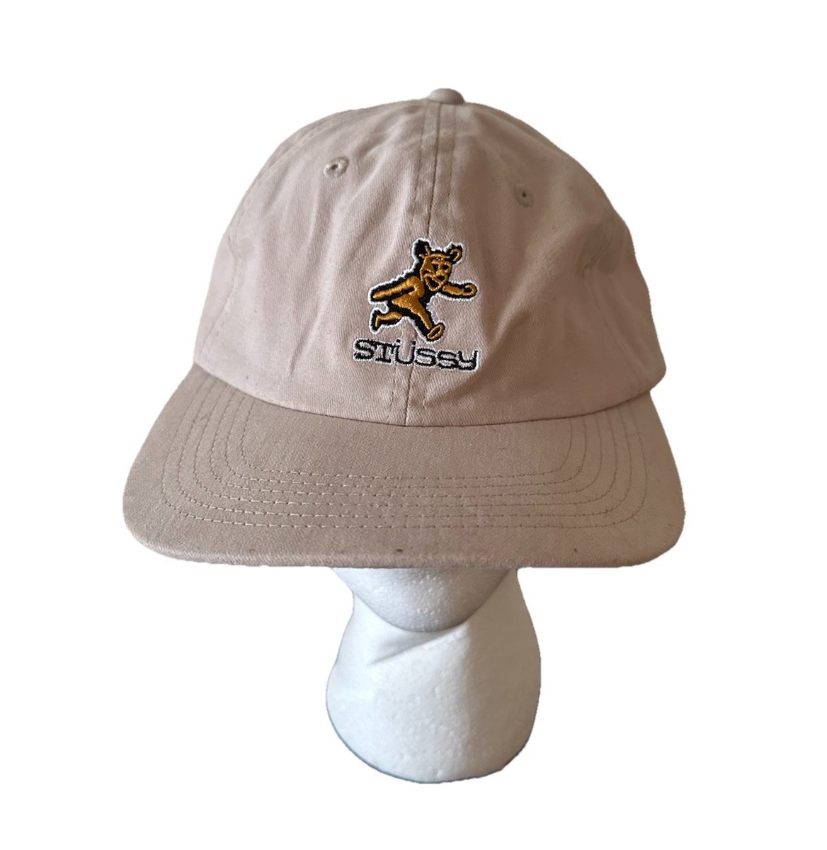 Stussy Bear Strapback Cap - Beige