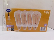 Great Value Vintage Edison 4 Bulb Pack LED ST19 40 Watts 250 Lumens