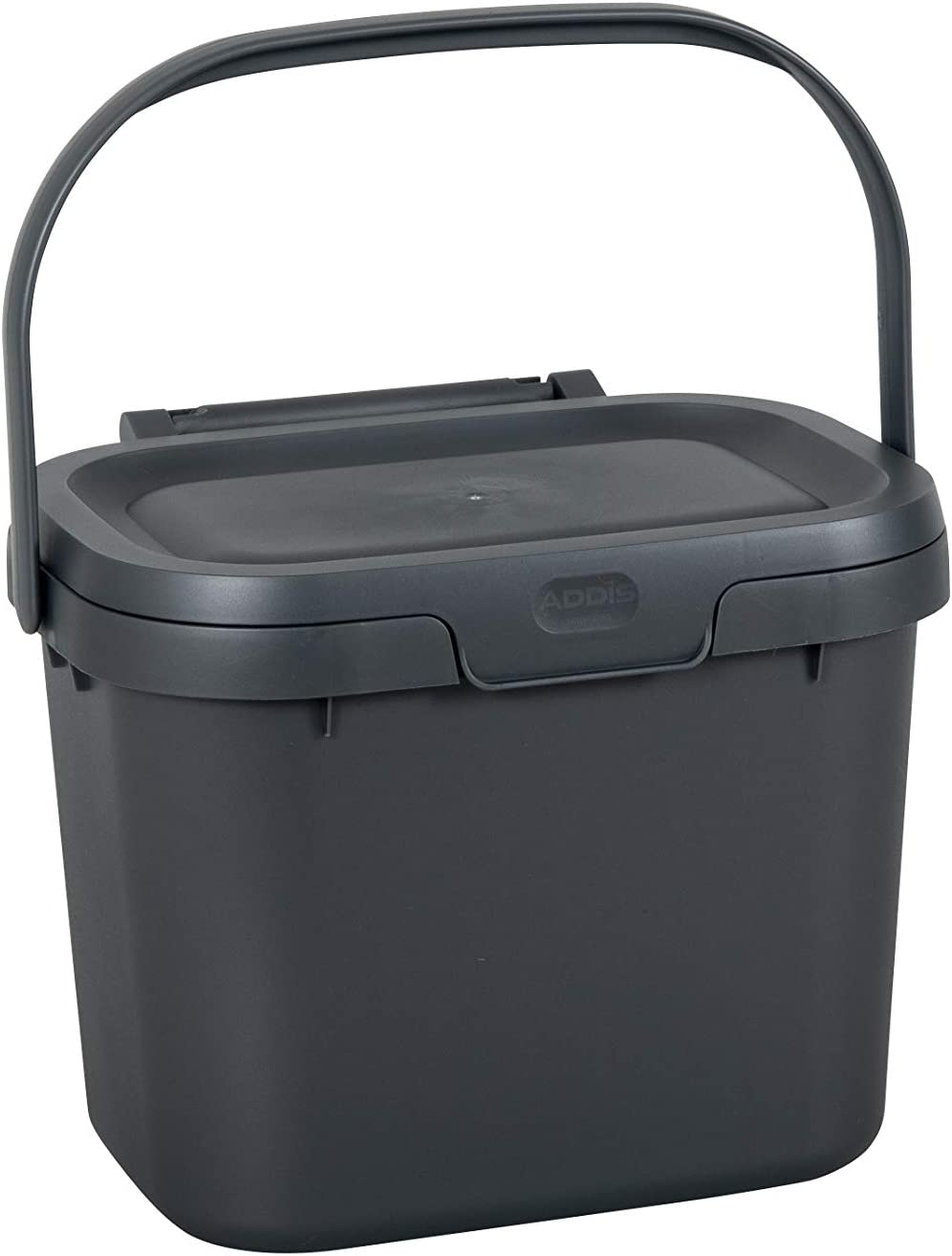 Everyday Kitchen Food Waste Compost Caddy Bin, 4.5 Litre, Sliver, Metallic Silve