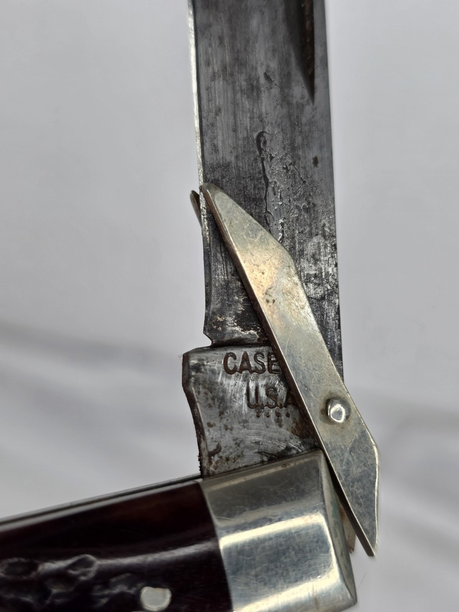 Case XX 4 Dot 1976 Cheetah Swing Guard 6111 1/2 L Bone Handle Lock