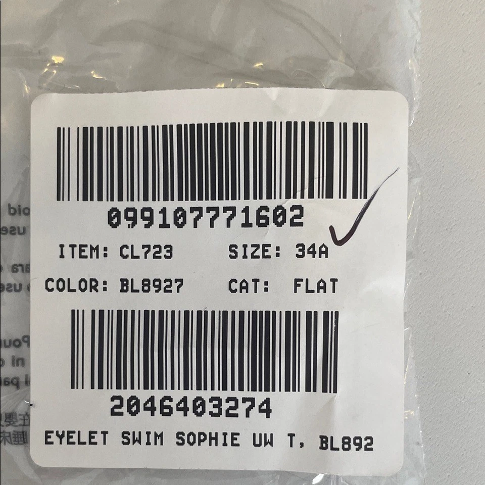 J Crew Women's Eyelet balconette underwire bikini top Size 34A Calm Blue Color - Image 3 of 4