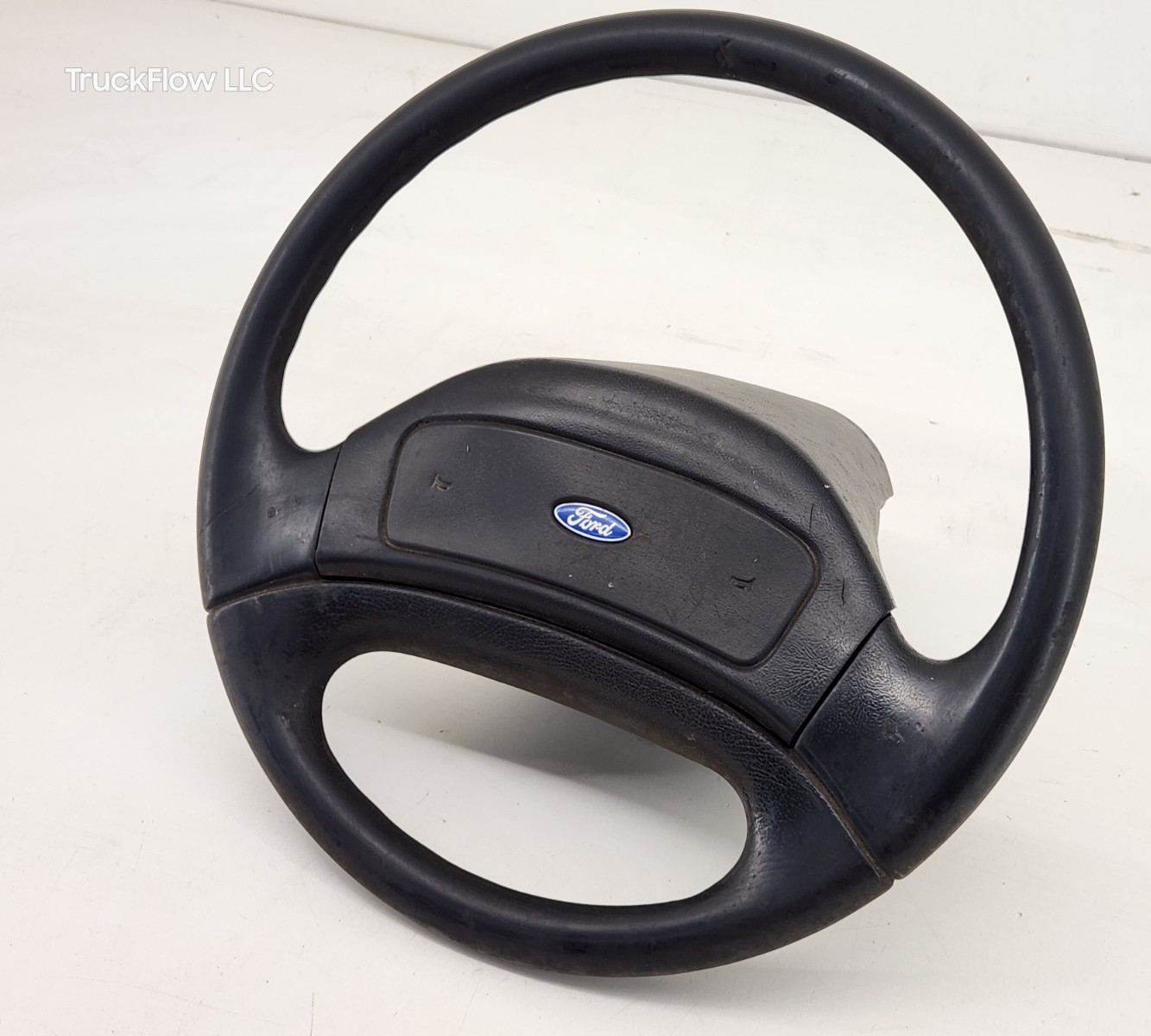 Funda De Cuero Genuino Para Volante Ford F250 F350 XL 1999-2002 – Negra, Cosida A Mano (Richmond Auto Upholstery)