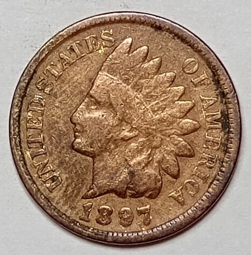 Indian Head Penny Lot of "1" VERY NICE 1897 GOOD OR BETTER°$ FREE SHIPPING $#920