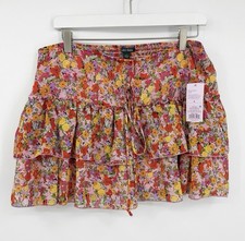 Wild Fable Floral Mini Ruffle Tiered Skirt Size Large New With Tags Fairy