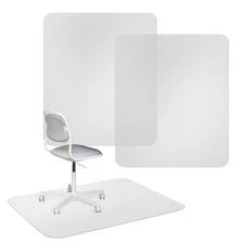 Ilyapa Heavy Duty Office Chair Mat - 2-Pack - 30 x 48 Inches - Clear, Durable PV