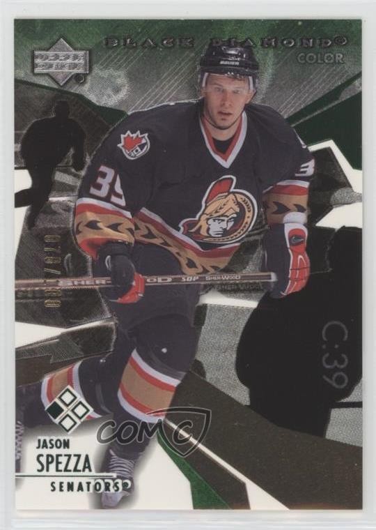 2003-04 Upper Deck Black Diamond Color Green 78/100 Jason Spezza #28 05u8