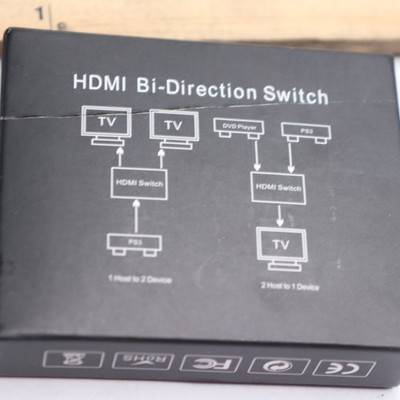 Gana Ultra HD HDMI Switcher Splitter Aluminum Bi-Directional 2 in 1 Out