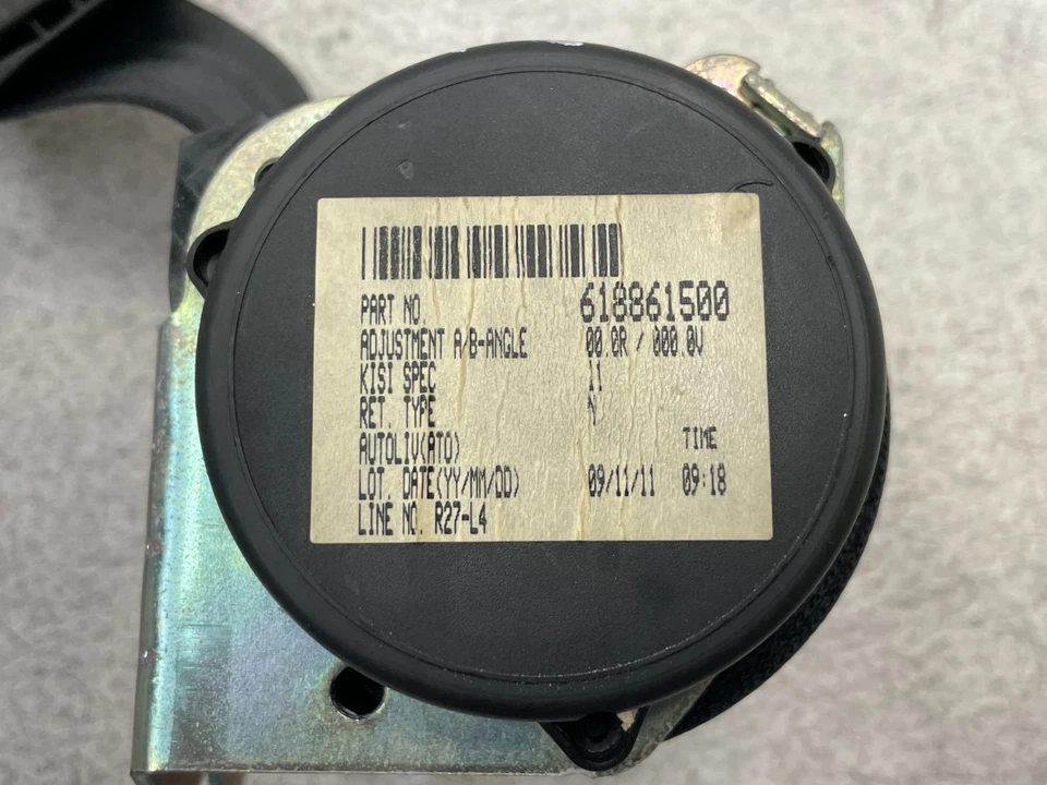 Retractor de cinturón de seguridad trasero derecho pasajero Lotus Evora 2010-2014 negro 1612 OEM Foto 4 de 4