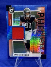 2025 Donruss Optic Rookie Phenoms Jayden Higgins #RPBH-JHS Blue Hyper Prizm