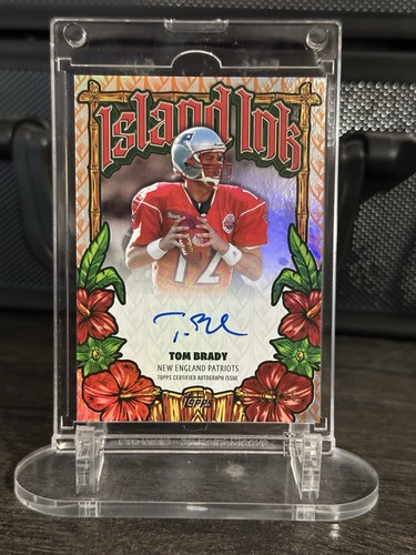 2026 Topps Tom Brady Auto /25 Flagship Orange Island Ink On Card Patriots SPP