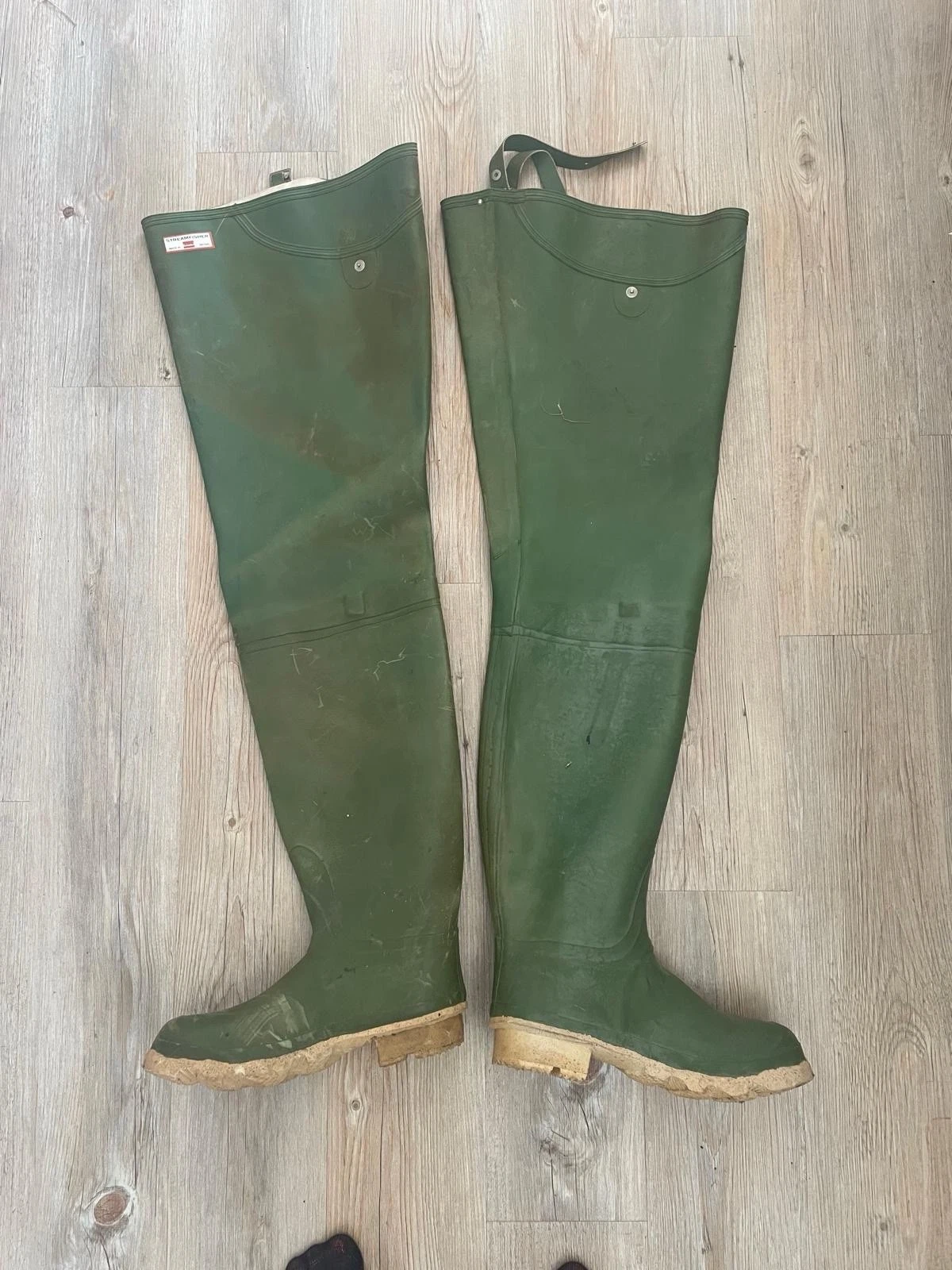 Vintage Streamfisher Waders Uk 9 Rubber Long Tall Wellington Boots Fishing
Opens in a new window or