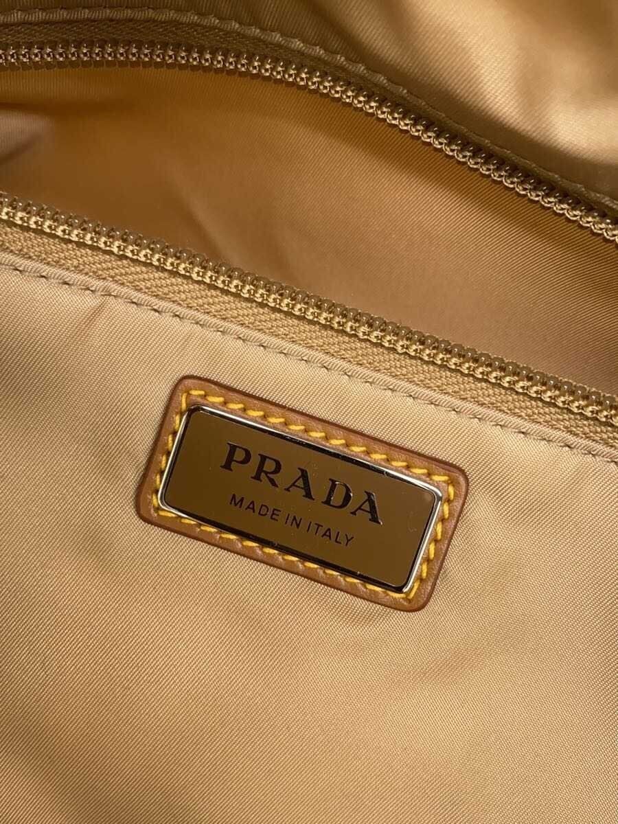 PRADA Other Bag Nylon BEG Camouflage 2VC040 Re-Nylon Duffel Leather Used thumbnail 5