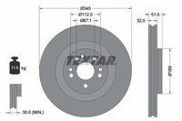 Textar 92103205 Bremsscheibe FüR MERCEDES-BENZ