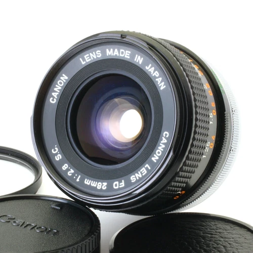 【Near Mint】 Canon FD 28mm f/2.8 S.C Wide Angle Old MF Lens Tested OK 170659