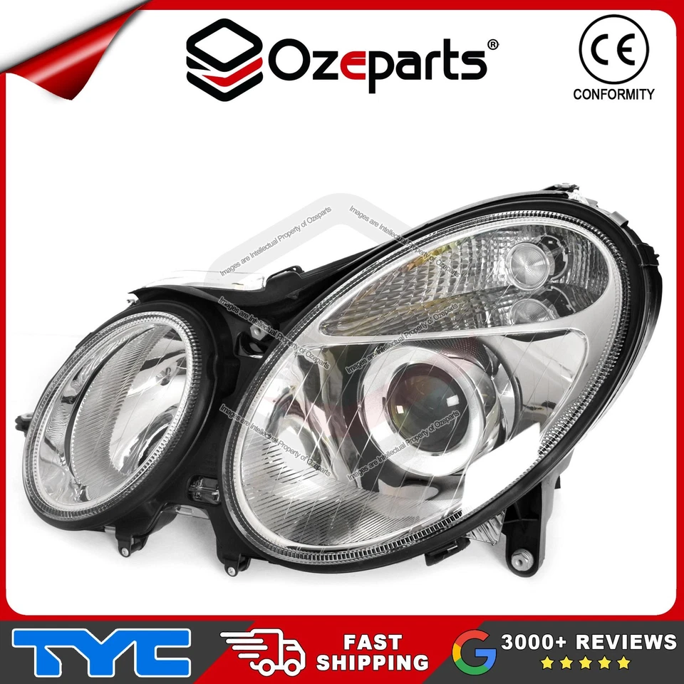 Pair LH+RH Head Light Non Xenon For Mercedes Benz E Class W211 2002~2006 - Image 4 of 4