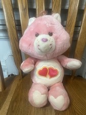Vintage 80's Love -A-Lot Care Bear Heart 13" Stuffed Plush Kenner