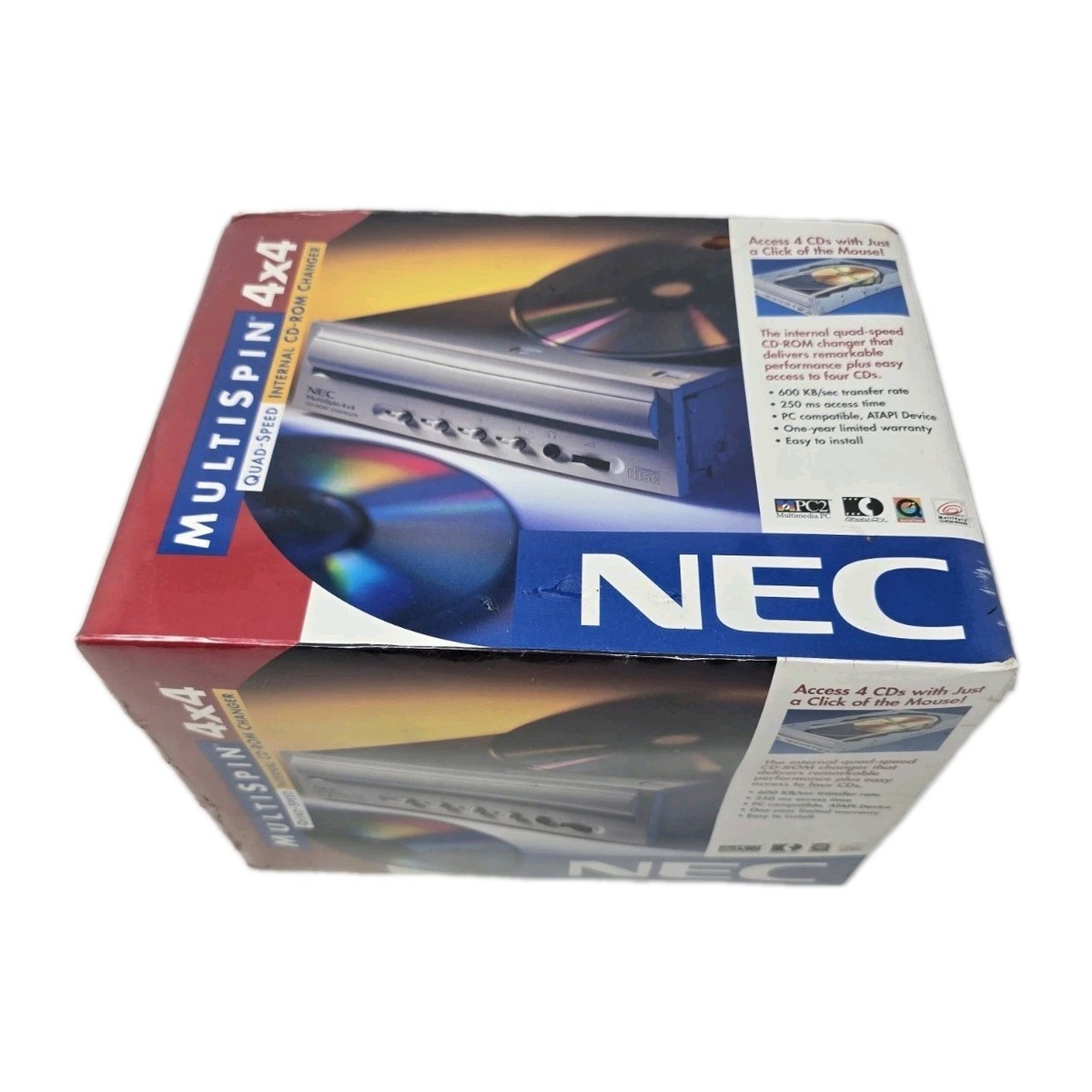 Vintage NEC MultiSpin 4x4 CD-ROM 4 Disc Changer CDR-C251