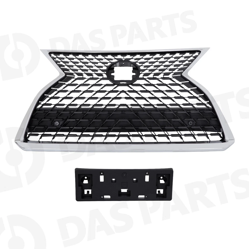 Front Upper Grille For 2020-2022 Lexus RX350 RX350L RX450h RX450hL W/Chrome trim - Image 2 of 4