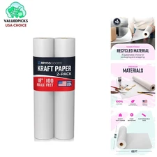 Versatile 18" x 1200" White Kraft Paper Roll - Perfect for Kids' Art Projects