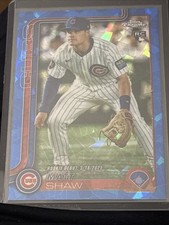 2025 Topps Chrome Update Sapphire USC135 Matt Shaw Cubs RC Debut Color Match