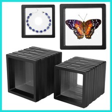 10PCS 3D Floating Frame Display Stand, Transparent PE Floating Display Case, ...