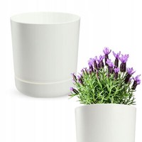 Kadax Blumentopf Mit Untersetzer, Pflanzentopf Aus Kunststoff, 25 Cm, Weiß