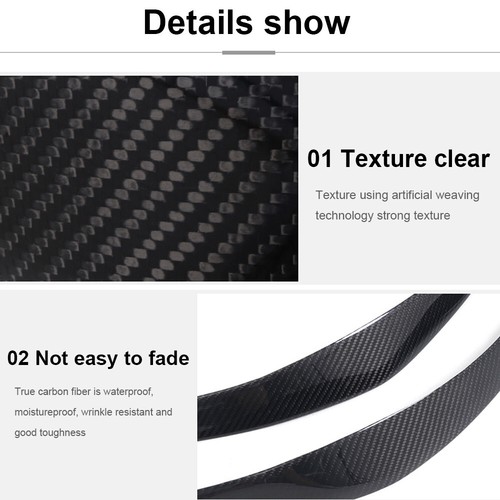 Carbon Fiber Headlight Eyelid Eyebrow Cover Trim For BMW 5 Series F10 2011-2013 - Picture 3 of 7