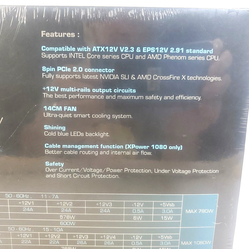 HEC  XPOWER1080 800W -1080W Peak Power Supply - Image 4 of 4