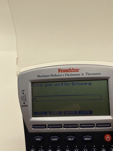 Franklin MWD-1470 Merriam-Webster Wörterbuch Thesaurus Zauberkorrektur mit Cover - Bild 6 von 9