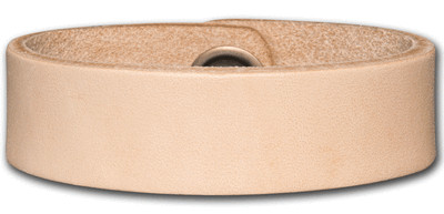 Lederarmband 20MM Naturell aus Vollrindleder mit Druckknopfverschluss