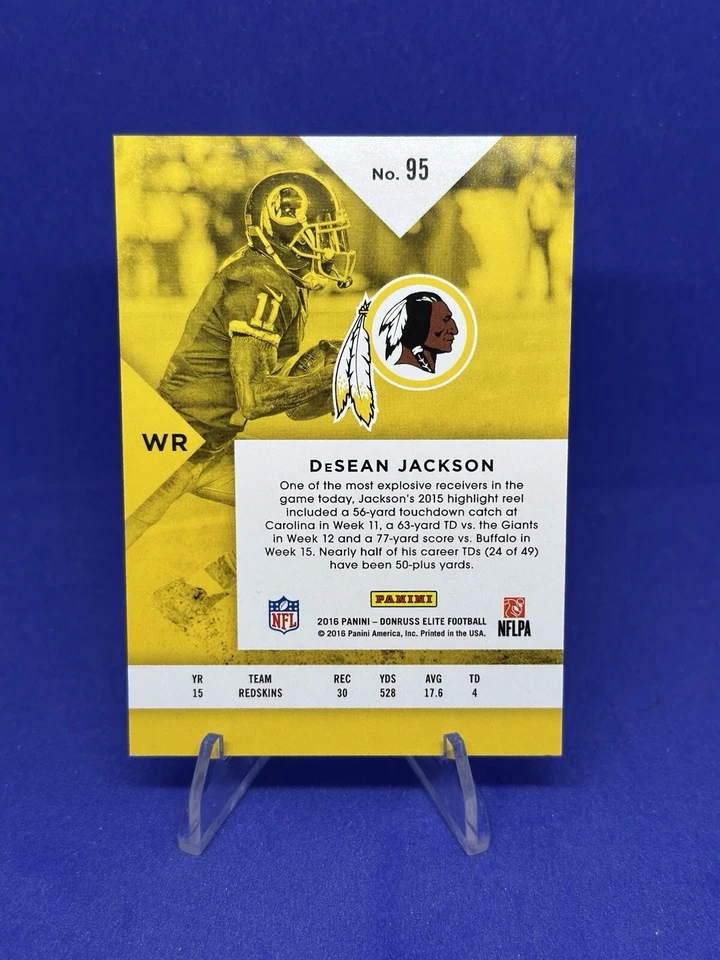 2016 Panini Donruss Elite /199 #95 DeSean Jackson Redskins - Image 2 of 2