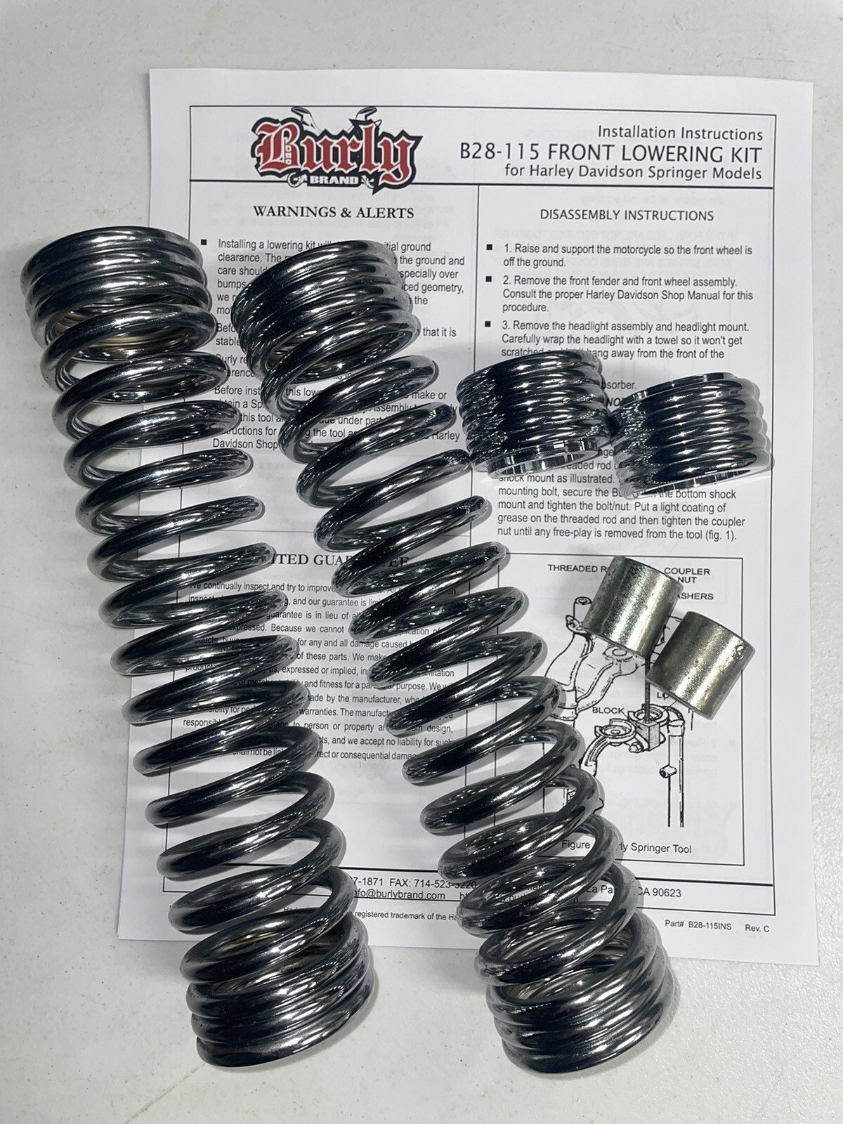 Burly Harley Springer Front End Lowering Kit eBay