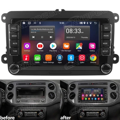 NHOPEEW Radio de coche para VW Tiguan 5N Golf Plus Android 15 GPS Navi WIFI Bluetooth FM RDS