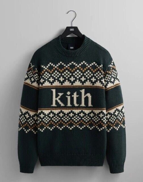 Kith Fair Isle Crewneck Christmas Sweater Stadium Size XXL Kith Fair Isle Crewneck Christmas Sweater Stadium Size XXL