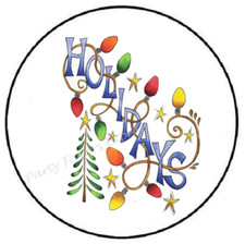 HOLIDAYS CHRISTMAS LIGHTS ENVELOPE SEALS LABELS STICKERS PARTY FAVORS