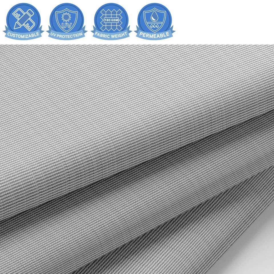 8 FT gray Fabric Roll Sunwind Screen UV Block Shade Cloth patio Yard - Image 3 of 4