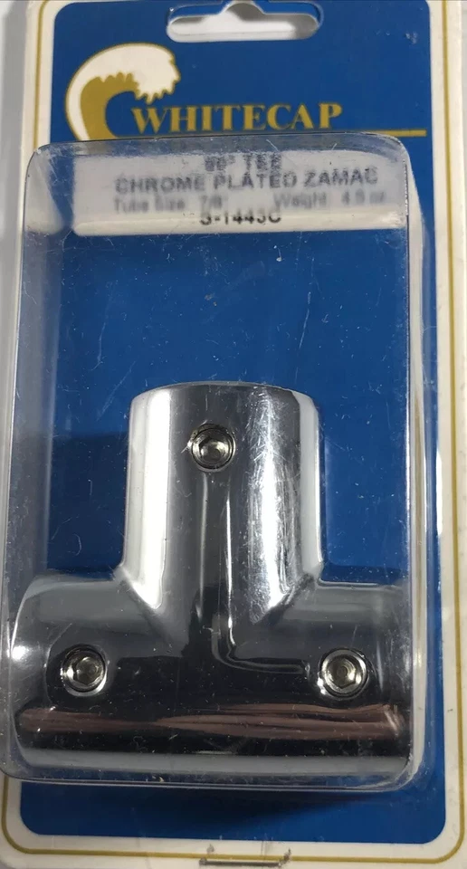 Whitecap S-1443C 90 Degree Tee Chrome Plated Rail Fitting for 7/8" OD Tubing-NEW - Image 4 of 4